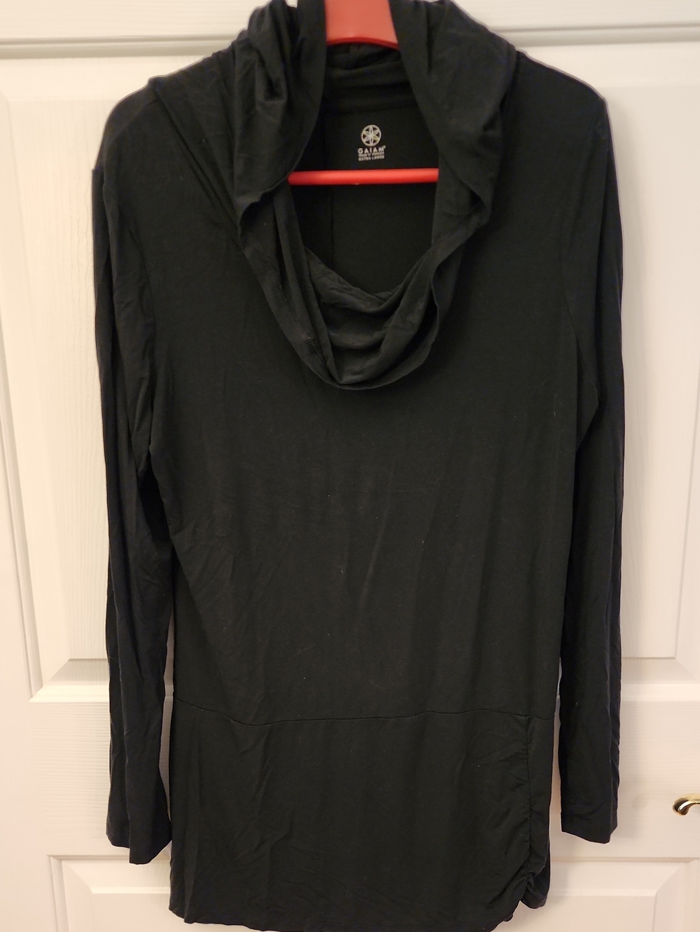 GAIAM Black Cowl Neck Long Sleeve Tunic